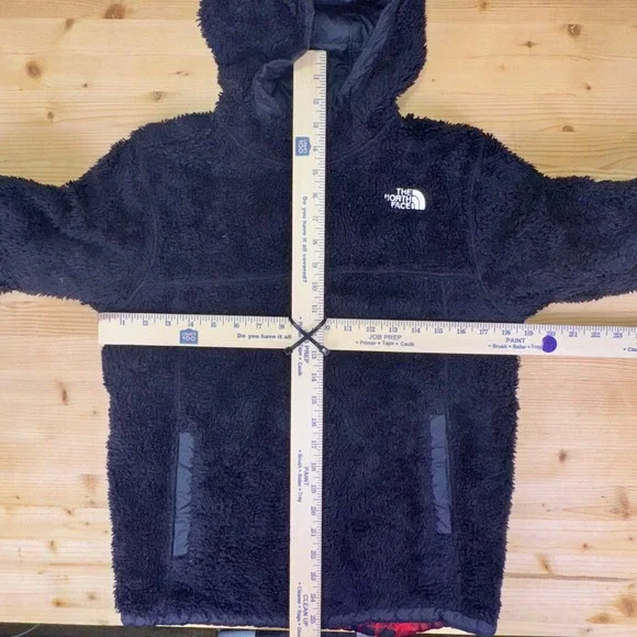 The North‎ Face Boys Reversible Sherpa Fleece Puffer Jacket Size L 14/16 Plaid - Picture 3 of 11